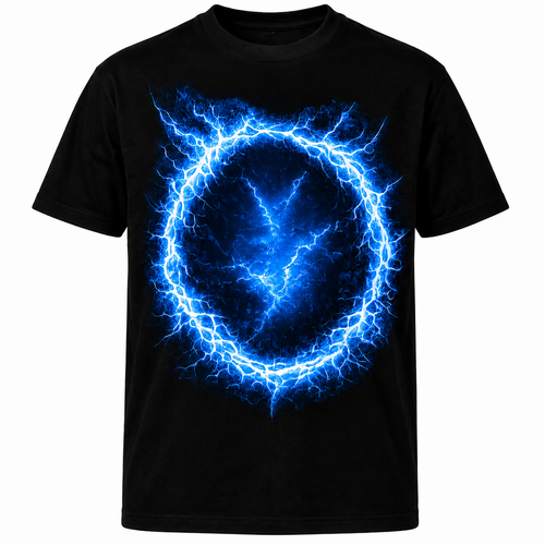 BLUE LIGHTNING CUSTOM PET T SHIRT