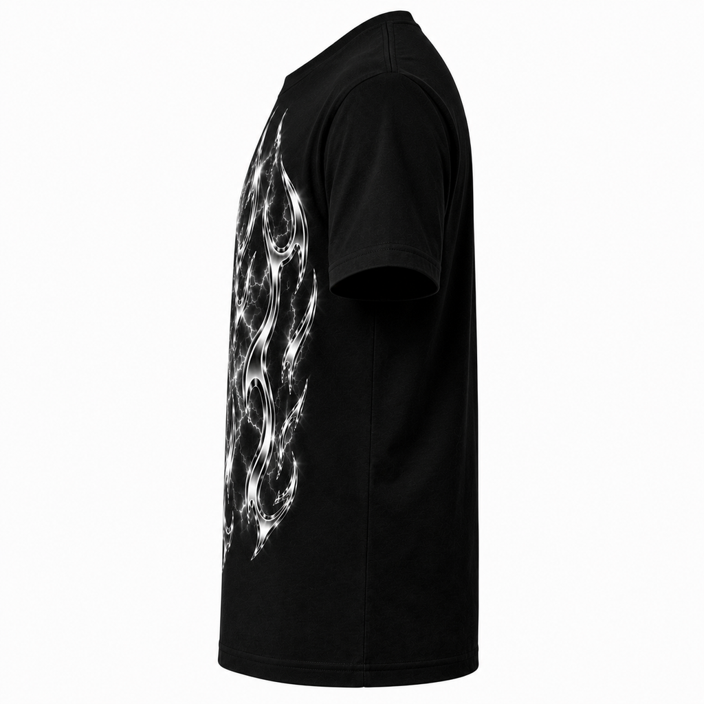 CHROME FLAMES CUSTOM PET T SHIRT