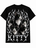 CHROME FLAMES CUSTOM PET T SHIRT