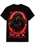RED LIGHTNING CUSTOM PET T SHIRT